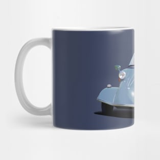 Messerschmitt bubble car in light blue Mug